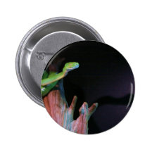 Slithering grüne Baum-Boa Buttons