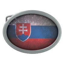 Slovensko vlajka gürtelschnalle