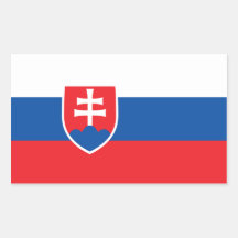 Slowakei/slowakische/slowakische Flagge Rechteckige Aufkleber