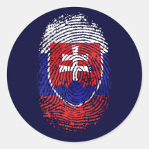 Slowakisch durch DNS - Slowakei-Flaggenfingerabdru Sticker