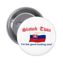 Slowakisches schönes Doppel Anstecknadelbutton