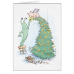 sluggo und der pigangel Baum Grußkarte