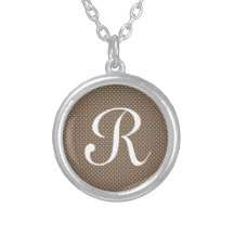 Small brown polka dots custom necklace