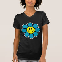 Smiley-Blumen-Damen Twofer bloß (angepasst) Shirts