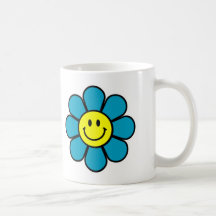 Smiley-Blumen-Kaffeetasse