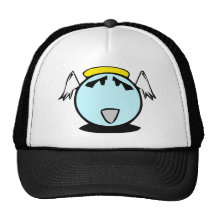 smiley des blauen Engels mit Flügeln Netzmütze