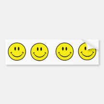 Smiley-Glück-Gesicht Auto Aufkleber