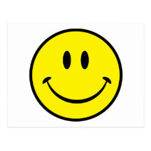 Smiley-Glück-Gesicht Postkarten