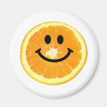 Smiley-Orangen-Scheibe Magnete