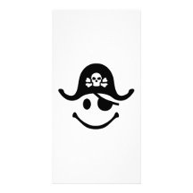 Smiley Pirate Customized Photo Card