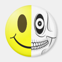 Smiley-Schädel-Magnet