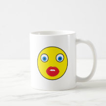 Smilie Frau smiley woman Kaffee Tasse