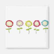 Smilin Blumen Magnete