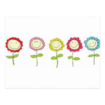 Smilin Blumen Postkarten