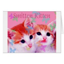 Smitten Kätzchen Grußkarte