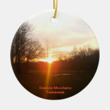 Smokey Gebirgssonnenuntergang-Verzierung Ornament
