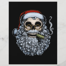 Smokin Sankt Schädel Bedruckte Flyer