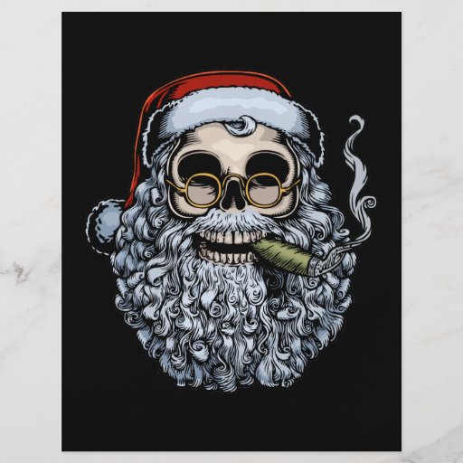 Smokin Sankt Schädel Bedruckte Flyer