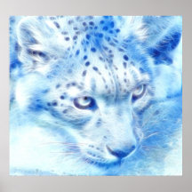 *Snow Leopard* wilder Geist-Plakat-Druck