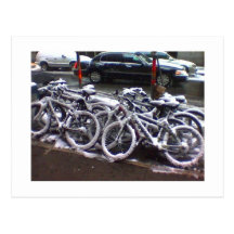 Snowbikes Postkarte