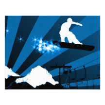 Snowboard: Pulverspur Personalisierte Einladungskarten