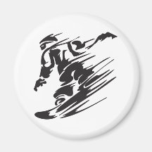 Snowboarding Kühlschrankmagnet