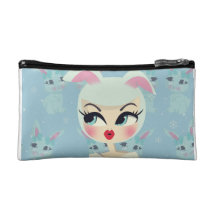 Snowbunny in der Märchenland-Kosmetik-Tasche