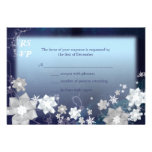 SnowFlowers blaue Winter-Hochzeit UAWG Karten (3.5 Individuelle Einladungskarte