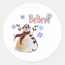 snowgirl Kunst Runde Sticker