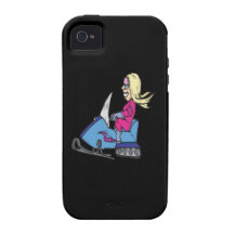 Snowmobiling Frauen Case-Mate iPhone 4 Case
