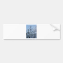 Snowy-Bäume Auto Sticker