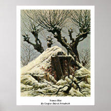 Snowy-Hütte durch Caspar David Friedrich Plakate