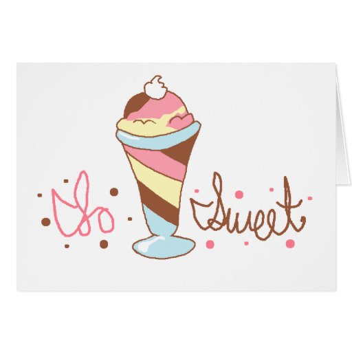 So süße Eiscreme Grußkarte