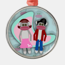 Socke Hoppin Socke Monkeys auch Ornamente