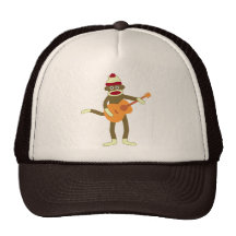 Socken-Affe-Akustikgitarre Kultkappe