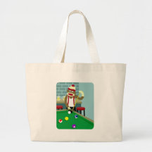 Socken-Affe-Pool-Billiardspieler Tragetasche