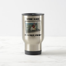 Software Engineers leben in einer Fishbowl Umwelt Kaffee Haferl