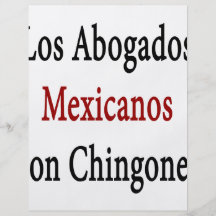 Sohn Chingones Los Abogados Mexicanos Bedruckte Flyer