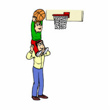 Sohn und Vati, die Basketball spielen Photo Skulptur