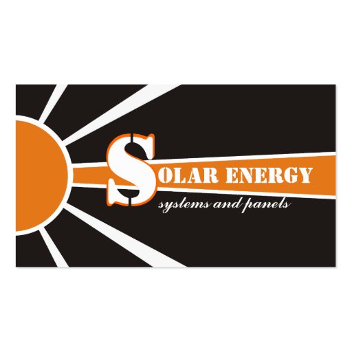 Solar-/Sonne Energie/Powers alternative Quellen Visitenkarte