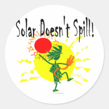 Solar verschüttet nicht T-Shirt u. mehr Runde Sticker
