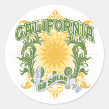 Solarkalifornien Runde Sticker