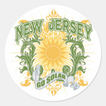 Solarnew-jersey Runde Aufkleber