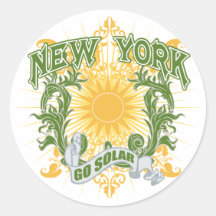 Solarnew york runde aufkleber