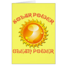 SOLARPower-SAUBERER POWER Grußkarte