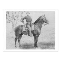 Soldat auf seinem Pferd in South- Dakotaphotograph Postkarte