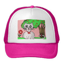 Sombrero de gato en el campo gorros bordados