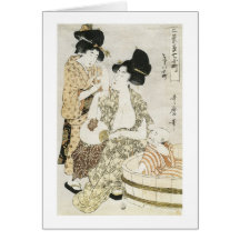 Sommer-Bad, Utamaro, 1800s Karten