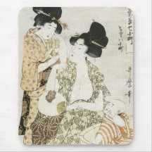 Sommer-Bad, Utamaro, 1800s Mousepad