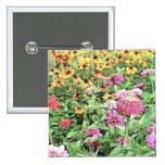 Sommer-Blumen-Garten Buttons